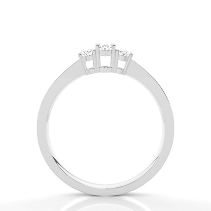 Trilogie-Diamant-Verlobungsring mit 4 Krappenfassungen