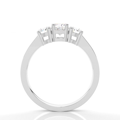 Trilogie-Diamant-Verlobungsring mit 4 Krappenfassungen