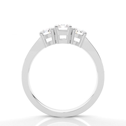 Trilogie-Diamant-Verlobungsring mit 4 Krappenfassungen