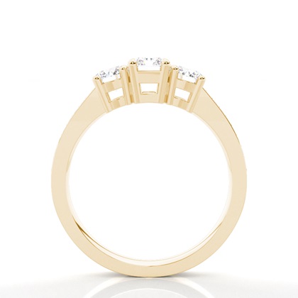 Trilogie-Diamant-Verlobungsring mit 4 Krappenfassungen