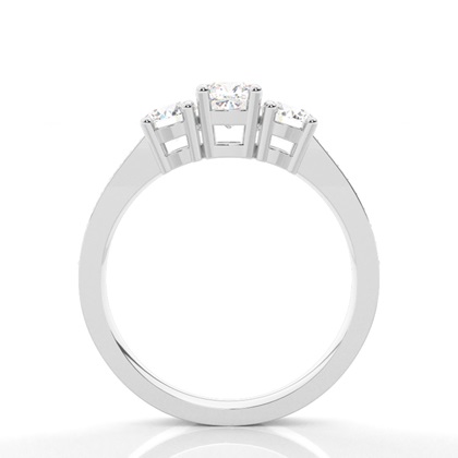 Trilogie-Diamant-Verlobungsring mit 4 Krappenfassungen