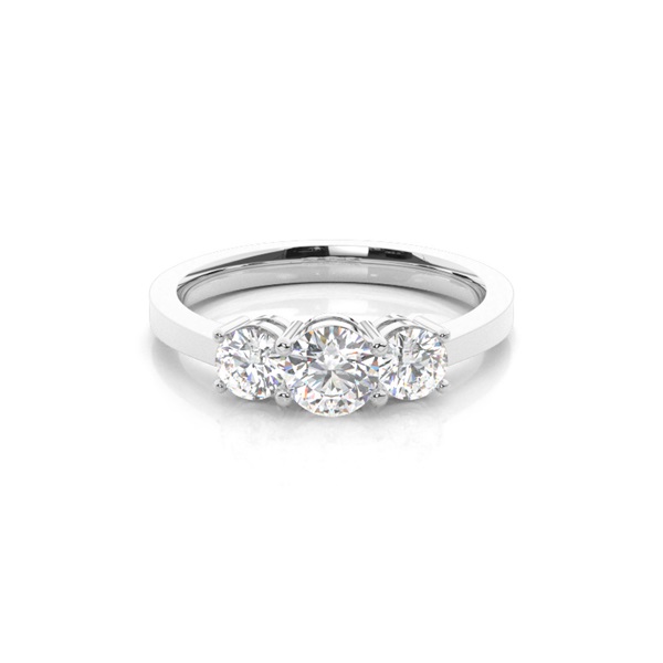 White Gold Trilogy Diamond Engagement Ring