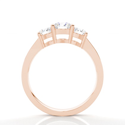 Drei Diamanten in einer Krappenfassung