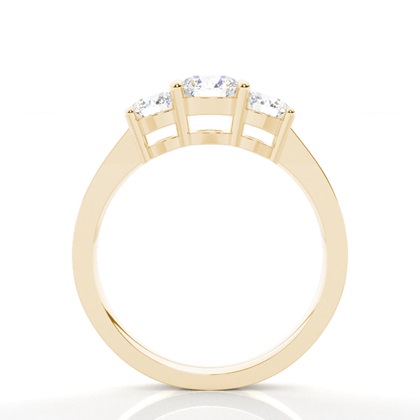Brilliant Gelbgold Trilogie Verlobungsringe