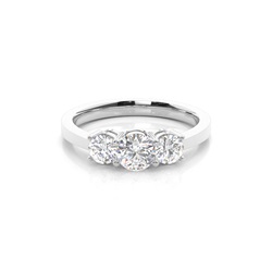White Gold Trilogy Diamond Engagement Ring