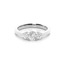 White Gold Trilogy Diamond Engagement Ring