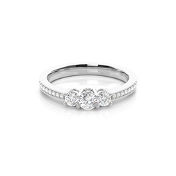 White Gold Trilogy Diamond Engagement Ring