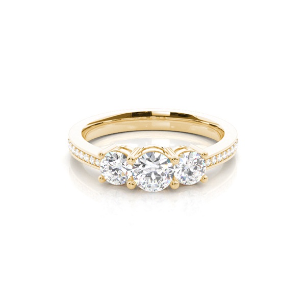 White Gold Trilogy Diamond Engagement Ring