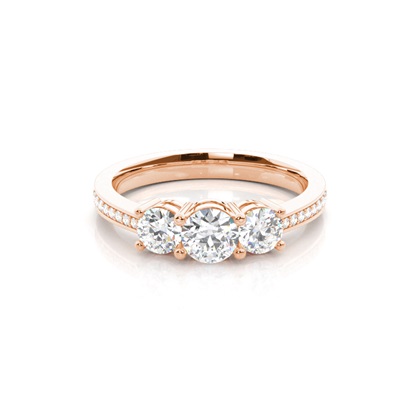 White Gold Trilogy Diamond Engagement Ring