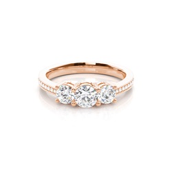 White Gold Trilogy Diamond Engagement Ring