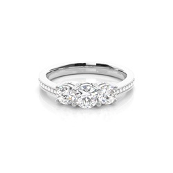 White Gold Trilogy Diamond Engagement Ring