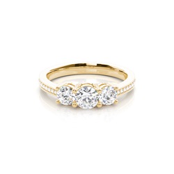 White Gold Trilogy Diamond Engagement Ring
