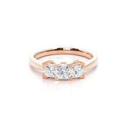 White Gold Princess Trilogy Diamond Engagement Ring