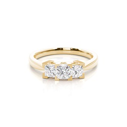White Gold Princess Trilogy Diamond Engagement Ring