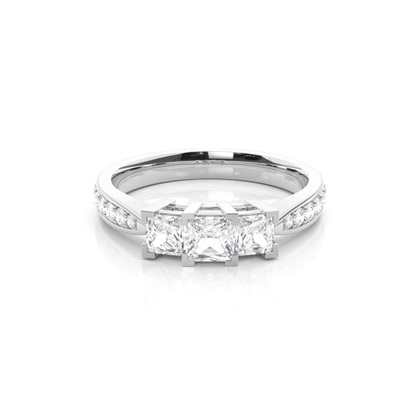 Princess Diamond Rings Three Stone