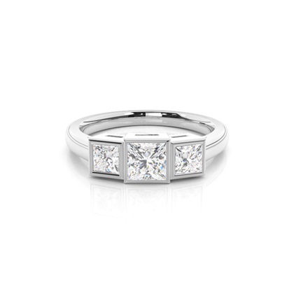 Princess Diamond Rings Three Stone
