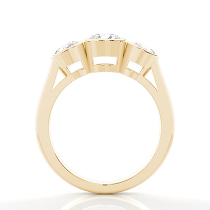 2.00 Carat Gelbgold Trilogie Verlobungsringe