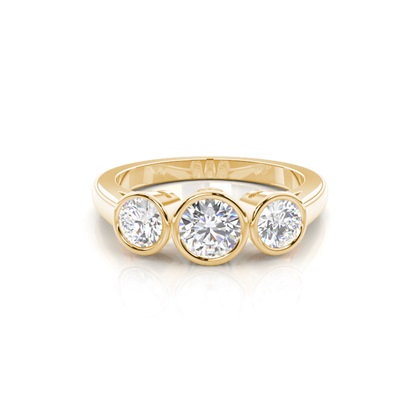 Yellow Gold Trilogy Engagement Rings