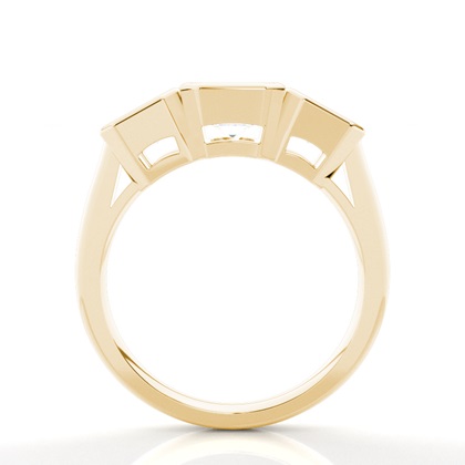 Drei Diamanten in einer Zargenfassung