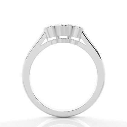 Drei Diamanten in einer Zargenfassung