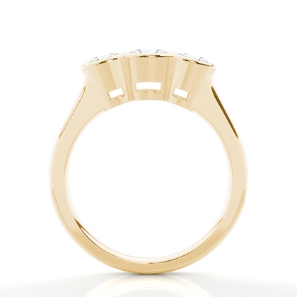 2.00 Carat Gelbgold Trilogie Verlobungsringe