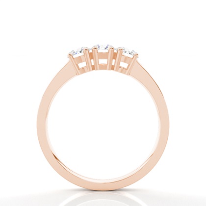 Rotgold 3 Diamanten Diamantringe