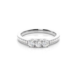 White Gold Trilogy Diamond Engagement Ring