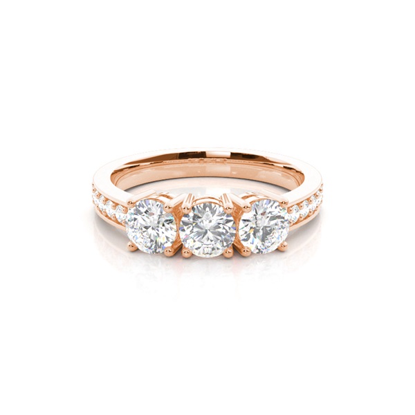 White Gold Trilogy Diamond Engagement Ring
