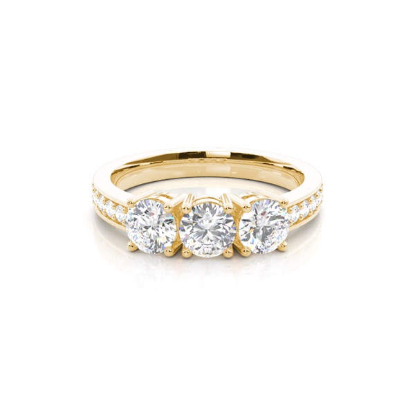 White Gold Trilogy Diamond Engagement Ring