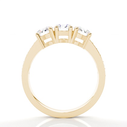 Brilliant Gelbgold Trilogie Verlobungsringe