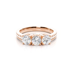 White Gold Trilogy Diamond Engagement Ring