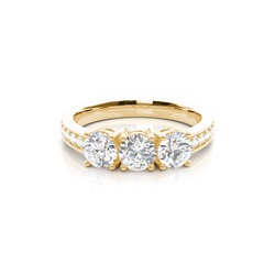 White Gold Trilogy Diamond Engagement Ring