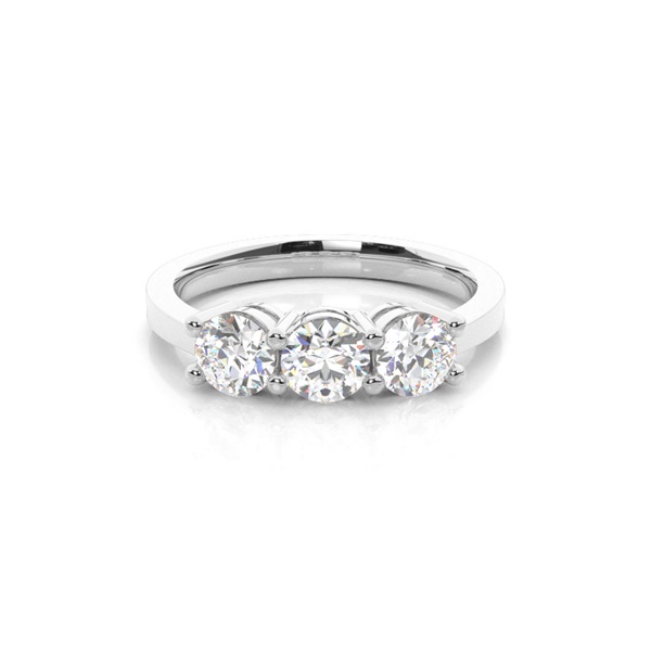 White Gold Trilogy Diamond Engagement Ring