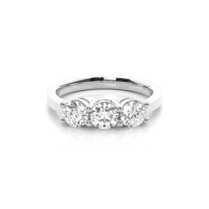 White Gold Trilogy Diamond Engagement Ring