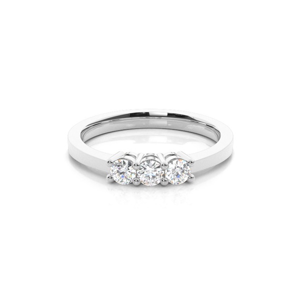 White Gold Trilogy Diamond Engagement Ring