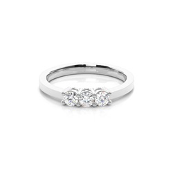 White Gold Trilogy Diamond Engagement Ring