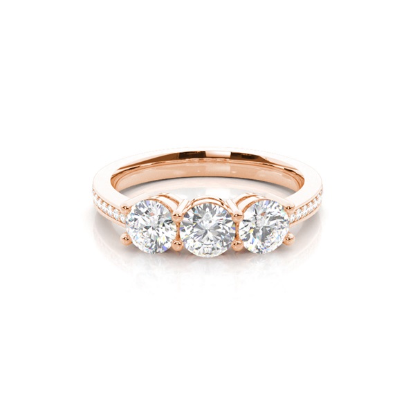 White Gold Trilogy Diamond Engagement Ring