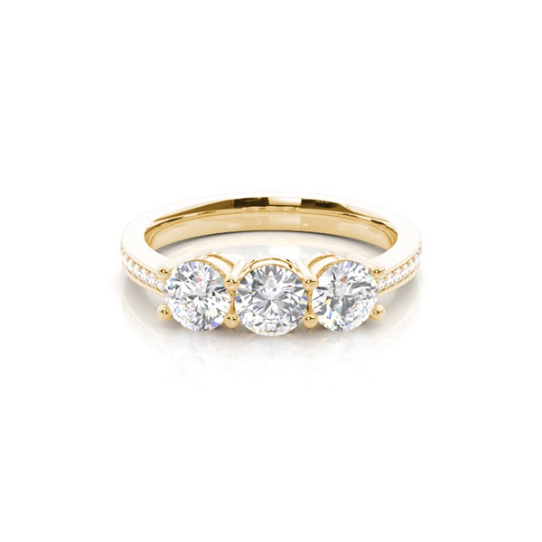 White Gold Trilogy Diamond Engagement Ring