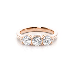 White Gold Trilogy Diamond Engagement Ring