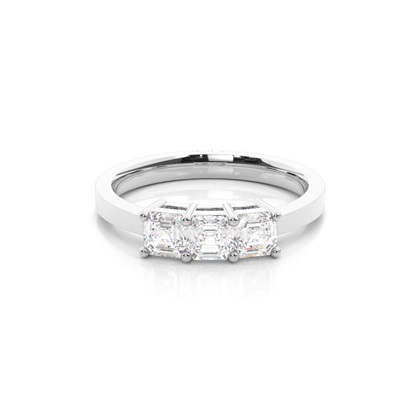 White Gold Trilogy Diamond Engagement Ring