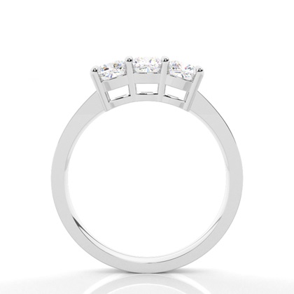 White Gold Trilogy Diamond Engagement Ring