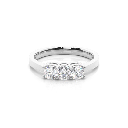 White Gold Trilogy Diamond Engagement Ring