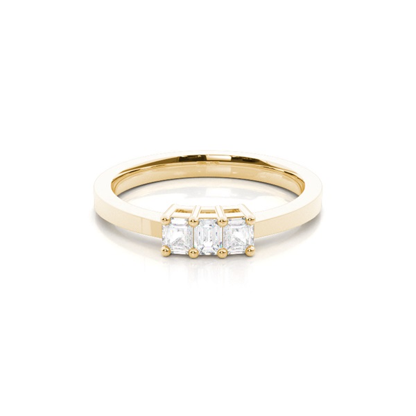 Drei Diamanten in einer Krappenfassung