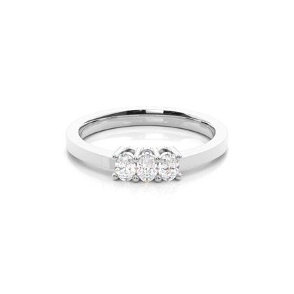 White Gold Trilogy Diamond Engagement Ring
