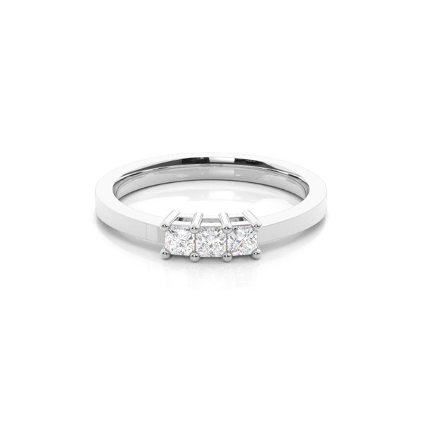 White Gold Trilogy Diamond Engagement Ring