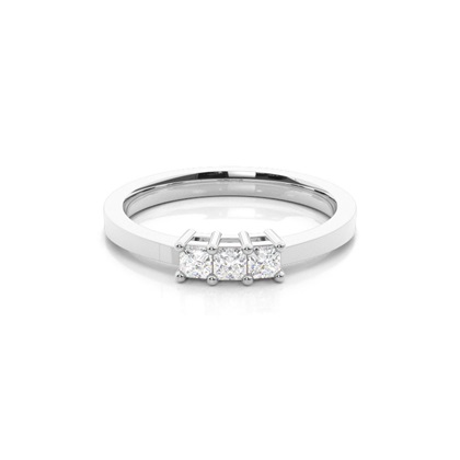 White Gold Trilogy Diamond Engagement Ring