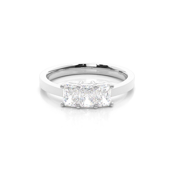 White Gold Trilogy Diamond Engagement Ring