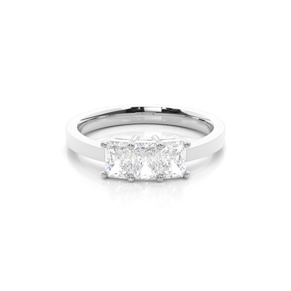 White Gold Trilogy Diamond Engagement Ring