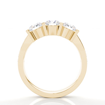 Yellow Gold Trilogy Engagement Rings