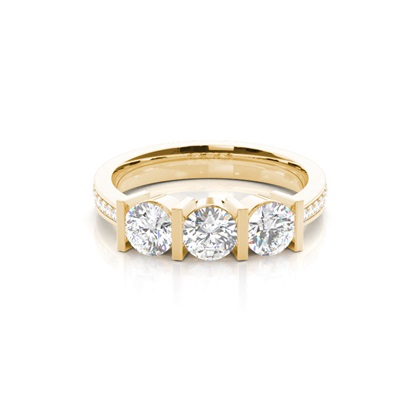 Yellow Gold Trilogy Engagement Rings